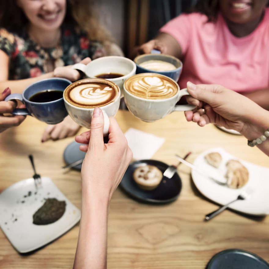 Women enjoying coffee together